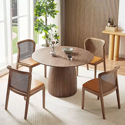 Dining Room 4-6 People Round Dinner Tables Mid-Century Modern Table Wood Walnut • $729.99