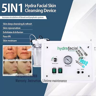 5 In 1 Hydro Water Dermabrasion Hydra Machine Deep Clean Skin Care Facial Beauty • $605