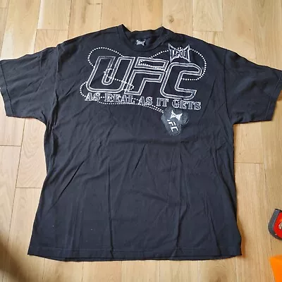 Men’s 3XL- Vintage Y2K Tapout MMA UFC Affliction T-Shirt Dogtags Real As It Gets • $30