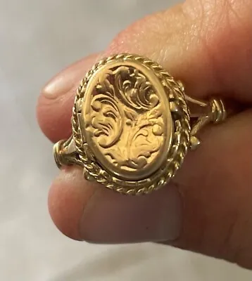 SCG Vintage 14K Gold Locket Ring; Estimated Size 10 • $700