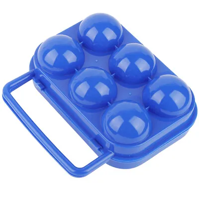 (blue)Double Side Egg Tray Storage Box Case Holder Container Organizer With H UK • £3.80