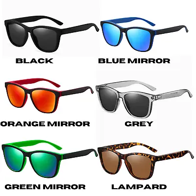 Polarized Sunglasses Men Women Retro Square Sport Fishing Cycling Driving • £6.19