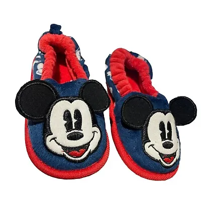 Disney Store Official Mickey Mouse Indoor Soft Slippers Kids UK Size 4/5 NEW • £25