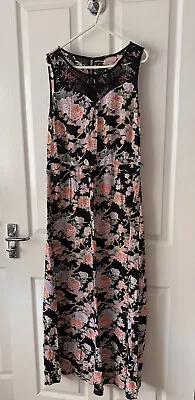 Oasis Sleeveless Floral Maxi Dress UK 12 • £10