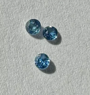 Lot Of 3 Sparkly Montana Sapphires - 2.1mm • $54