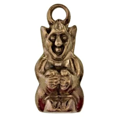£22 • Buy Vintage Lucky PIXIE Charm BRASS Cornish Pisky Piskie Pixy Pendant Tamper Ref.116