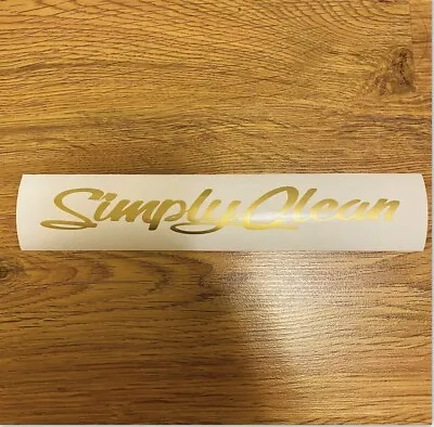 Gold JDM Simply Clean Stickers Decal 8.5” In • $8