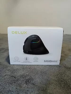 DELUX M618mini Rechargeable Bluetooth 2.4G Wireless Vertical Mouse Carpal Tunnel • $19.99