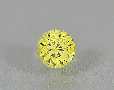 Canary Yellow Sapphire. Lab Created.10 Mm. 4.95 Cts. Designed Cut For Diamonds. • $195