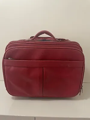 Royce Leather Multi-Pocket Wheeled Rolling Computer Laptop Bag Case 17x13.5x8.5 • $42