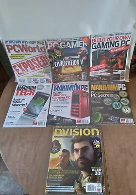 Lot Of 7 Mixed PC Magazines PC Gamer Maximum PC And More  • $9.99