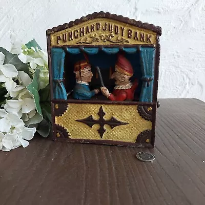 Punch And Judy Character Money Bank  |  Working Mechanism  |  Heavy Cast Iron • $75