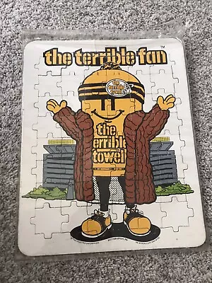 Vtg Myron Cope Pittsburgh Steelers Terrible Towel Puzzle Super Bowl 1980 Rare • $90