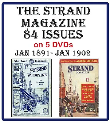 The Strand Magazine On 5 DVDs - Rare Issues Sherlock Holmes Agatha Christie E7 • $11.30