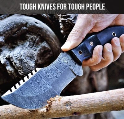 $44.95 • Buy Handmade Damascus V42 Military Hunting Tracker Fixed Blade Survival EDC Knife