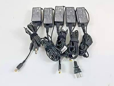 Lot Of 5 X Lenovo 45W AC Adapter (Slim Tip) FRU:45N0473 00HM625 00HM614 00HM616 • $14.99