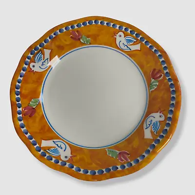 $24 VIETRI Orange Melamine Campagna Uccello Salad Plate | 8 Dia • $7.98