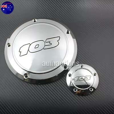 Chrome 103 Derby Cover Timing Timer Cover Fit For Harley Dyna Softail Touring • $62.69