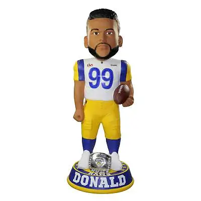 Aaron Donald Los Angeles Rams Super Bowl LVI Champions 3 Foot Bobblehead NFL • $1729.99