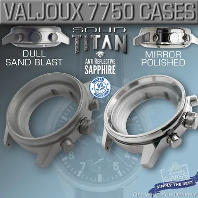 WATCH CASE -  SOLID TITANIUM - 41 MM - 7750 ETA VALJOUX SANDBLAST And POLISHED • $159