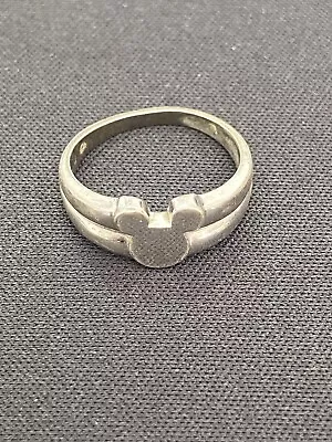 Walt Disney Sterling Silver Mickey Ring Size 10 • $15