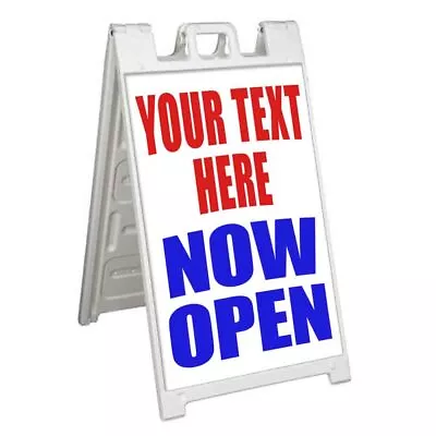 CUSTOM YOUR TEXT HERE NOW OPEN Signicade 24x36 A Frame Sidewalk Sign • $42.70