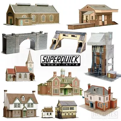 Superquick Model Building Card Kits 1:72 Scale OO HO Gauge Railways Series A B C • £12.25