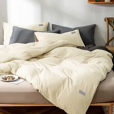 $18.99 • Buy 1800 Counts Bedclude Bedding Duvet Cover 3 Pieces Set Ultra Soft Microfiber