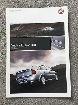 VAUXHALL Vectra SRI Turbo Edition 100   Brochure In VGC Sept 2003 • $9.93