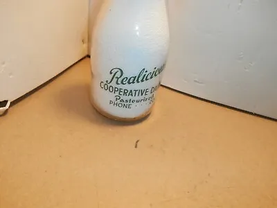 Realicious  Cooperative Dairy Pint Milk Bottle Columbus Mississippi WWII • $49.99