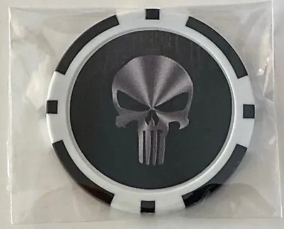 Punisher - Black Chrome - Marvel - Magnetic Clay Poker Chip -Golf Ball Marker  • $5.95