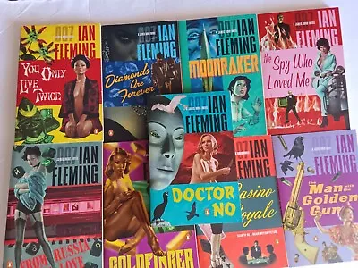 James  Bond 007 Ian Fleming Novels Penguin Books - Lot Of 9 Pb - Free Shipping  • $200