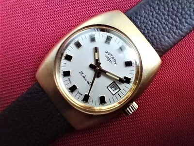 ROTARY 3Hands 21 Jewels Cal.2541 Manual Winding Vintage Watch 1970's • $1313.53