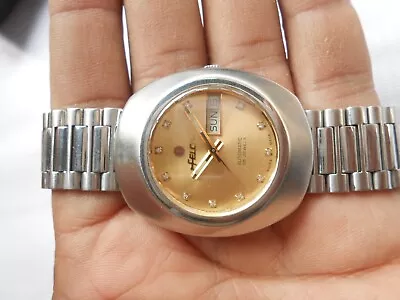 Rare Vintage Swiss See Through Felca Diastar Model Day|date Mens Automatic Watch • $349.99