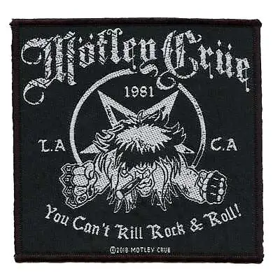 Motley Crue Cant Kill Rock And Roll Patch Los Angeles California Woven Iron On • $10.95