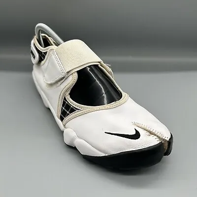 Nike Air Rift 308662-901 - White Leather - Check Cloth -Mens Uk 9 - 2008 Vintage • £99.99