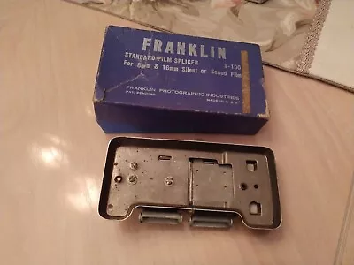 Franklin Vintage Antique Film Splicer S-100 8-16mm  Film Movies Super Rare 1940 • $7.95