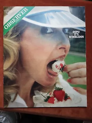 Observer Magazine 19 June 1977. Wimbledon Tennis. W3 • £2.99