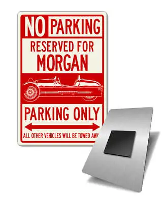 Morgan Three-Wheeler Aero Super Sport Reserved Parking Fridge Magnet - Aluminum • $6.80