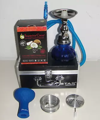 G Star Hookah Shisha Set Carry Box W/ Superior Coco Coconut Charcoal GStar Pipe • $49.99