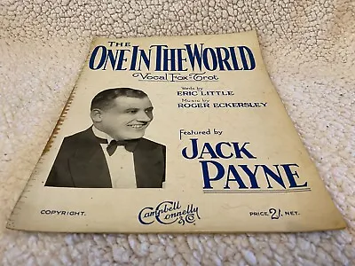 Sheet Music. Jack Payne : One In Thhe World • £8.99