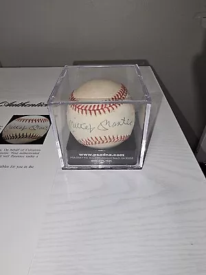 Mickey Mantle Signed Baseball COA!! PSA/DNA LOA!! • $700