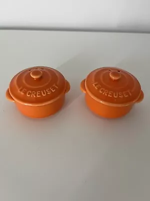 Le Creuset  Salt And Pepper Set / Condiments Volcano Orange • £14.99