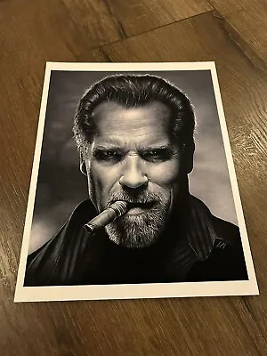 ARNOLD SCHWARZENEGGER Art Print Photo 11 X14   Cigar Smoke Poster Smoking • $12.99