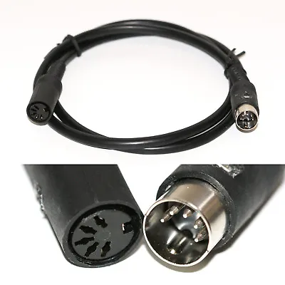 5 Pin DIN Extension Lead Cable Male To Female. MIDI Audio Old PC Keyboard Etc • £22.85