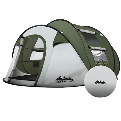 $86.12 • Buy Weisshorn Instant Up Camping Tent 4-5 Person Pop Up Family Hiking Beach Dome