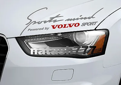 Sports Mind Powered By VOLVO Sport Racing Decal Sticker Emblem Logo SILVER/RED • $24.95