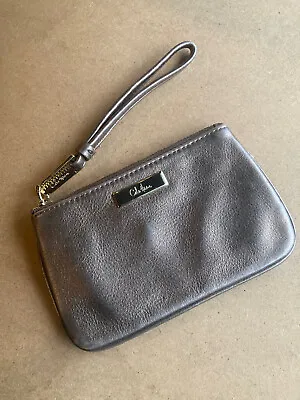 Vintage Cole Haan Wristlet Pouch In Bronze  Leather Flat Zip Bag. Keyring Inside • $83.22