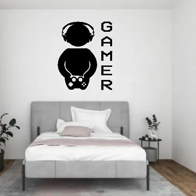 £3.49 • Buy Gamer_ Games Room Xbox PS4 Wall Art Sticker Decal