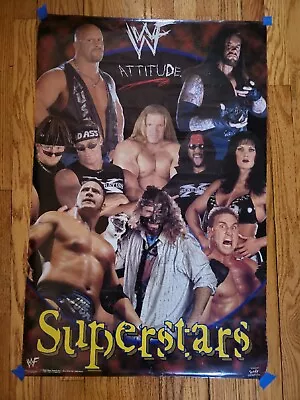 WWF Attitude Superstars/Chyna The Undertaker Vintage 1999 Wrestling Funky Poster • $35